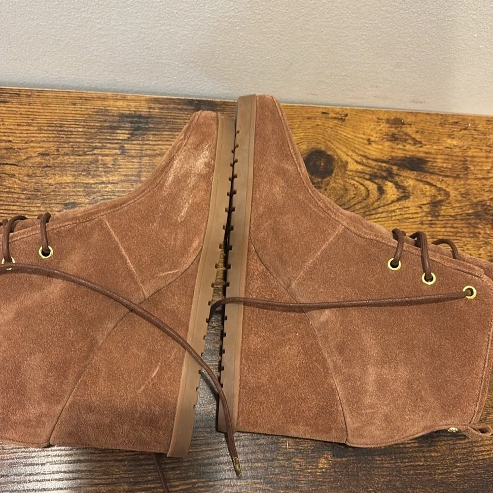Michael Kors Brown Suede Wedge Ankle Boots 7.5
